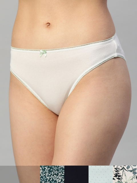

Marks & Spencer Women Set of 4 Basic Briefs T615011XCREAM MIX, Multi