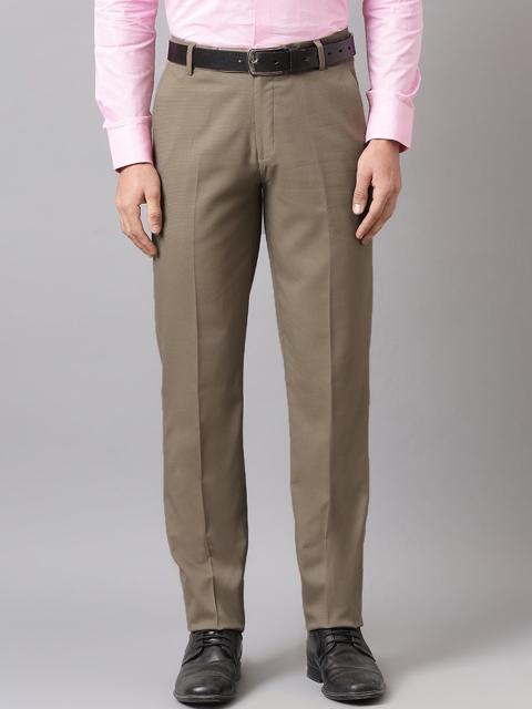 

Richlook Men Beige Smart Slim Fit Trousers