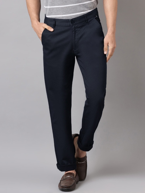 

Richlook Men Navy Blue Slim Fit Trousers