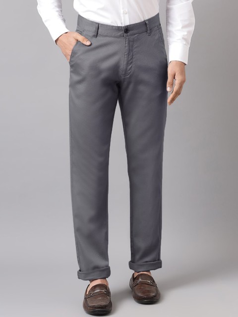 

Richlook Men Grey Slim Fit Trousers