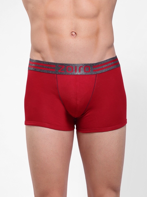 

Zoiro Men Red Solid Pure Cotton Trunk