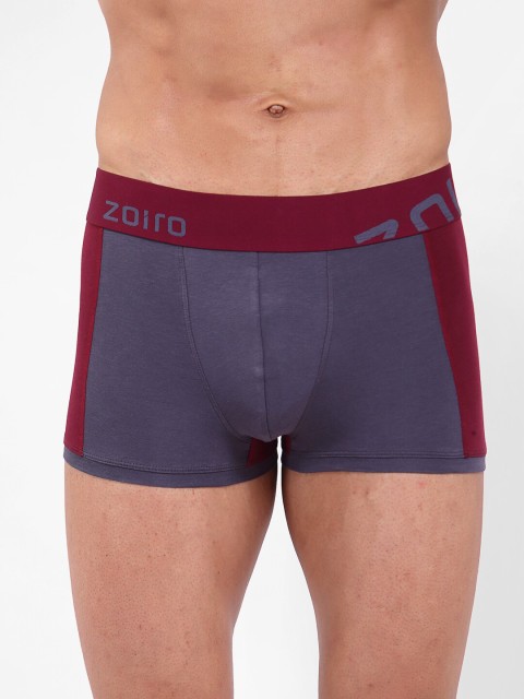 

Zoiro Men Grey & Maroon Colourblocked Trunk 0032_1P_NINE IRON /WINDSORWINE