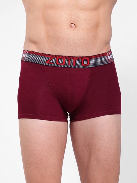 

Zoiro Men Burgundy Solid Bio-Washed Trunk - 1102_1P_BURGUNDY