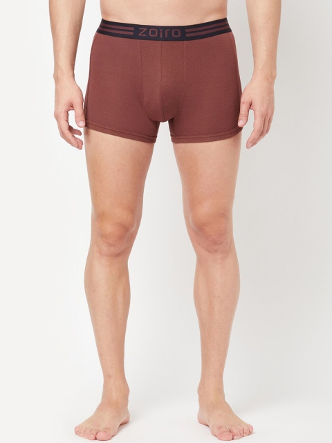 

Zoiro Men Brown Solid Pure Cotton Trunks 1012_1P