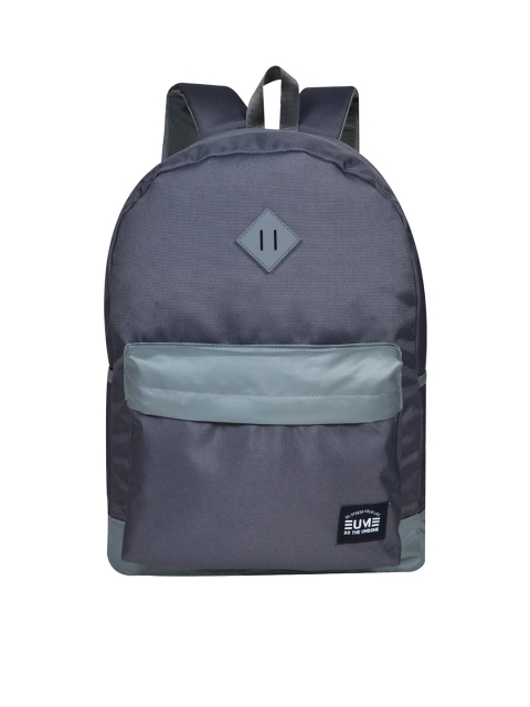 

EUME Unisex Grey Colourblocked Backpack