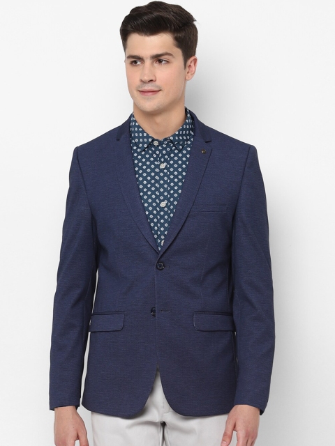 

Allen Solly Men Navy Blue Solid Single-Breasted Slim-Fit Formal Blazer