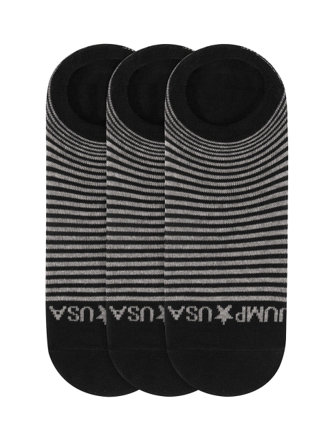 

JUMP USA Men Navy Blue & White Pack Of 3 Cotton Shoe Liner Socks