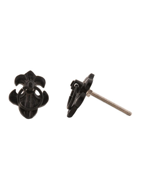 

The Decor Mart Set Of 6 Black Metal Decorative Knobs