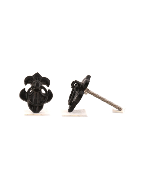 

The Decor Mart Black Set of 4 Metal Decorative Knobs