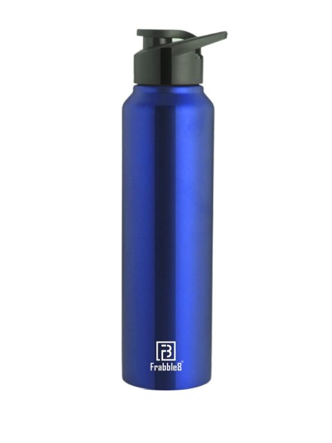 

Frabble8 Blue Solid Stainless Steel Single Walled Sipper Fridge & Sports Water Bottle 1 L