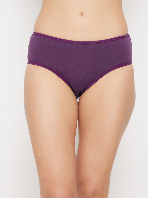 

Clovia Women Purple Printed Cotton Bikini Briefs