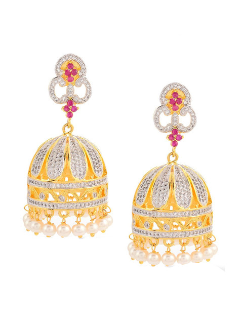 

Tistabene Pink Contemporary Jhumkas Earrings