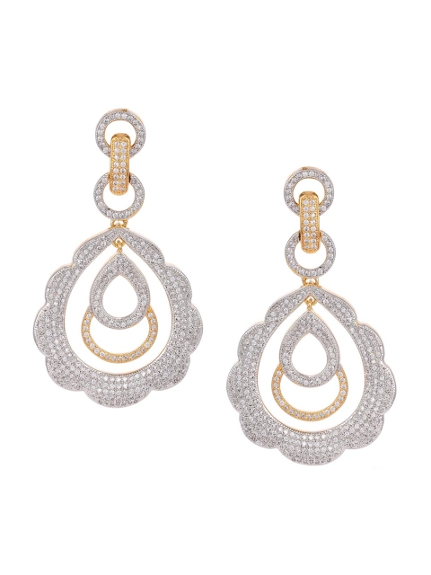 

Tistabene White Contemporary Drop Earrings