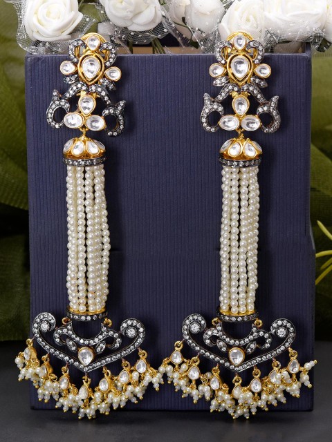

Tistabene Gold-Toned Contemporary Jhumkas Earrings