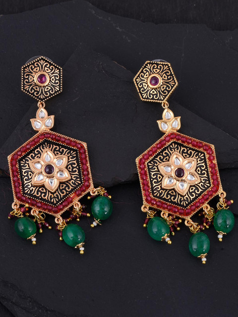 

Tistabene Red Contemporary Drop Earrings