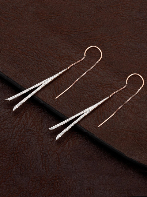 

Tistabene White Contemporary Drop Earrings