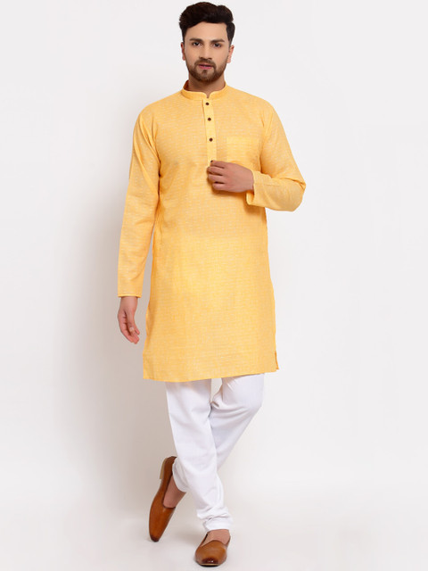 

MOHANLAL SONS Men Yellow Kurta