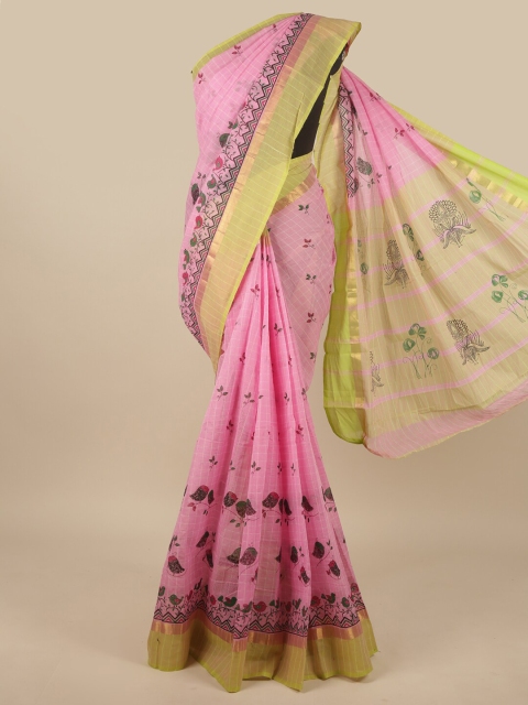 

Pothys Pink Printed Pure Cotton Saree