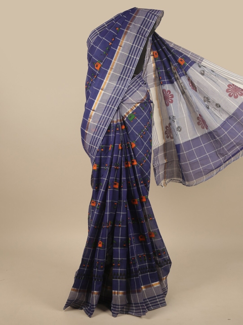 

Pothys Blue Printed Pure Cotton Saree