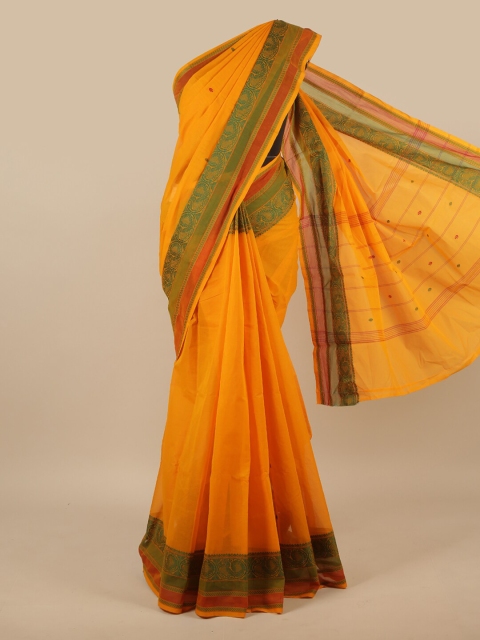 

Pothys Yellow Woven Design Pure Cotton Saree