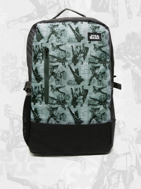 

Kook N Keech Star Wars Unisex Green & Grey Printed Star Wars Backpack