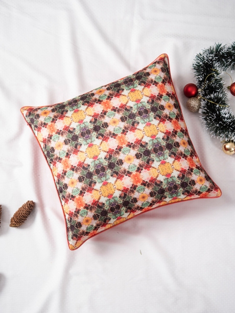 

nestroots Red & Green Quirky Square Cushion Covers