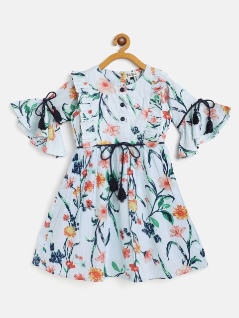 

Bella Moda Blue Casual Floral Printed Dress