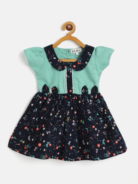 

Bella Moda Black & Green Floral Dress