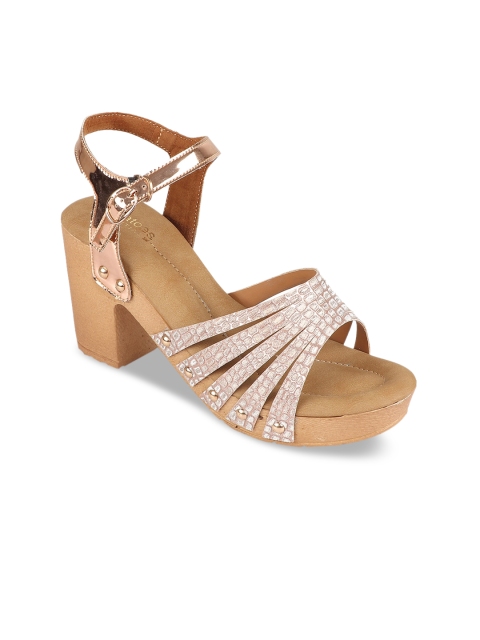 

Stelatoes Champagne PU Block Sandals