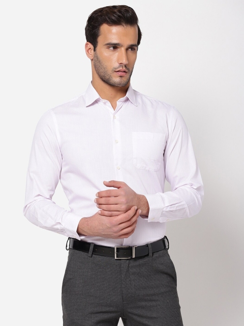 

AD By Arvind Men Pink Micro Checks Checked Formal Shirt