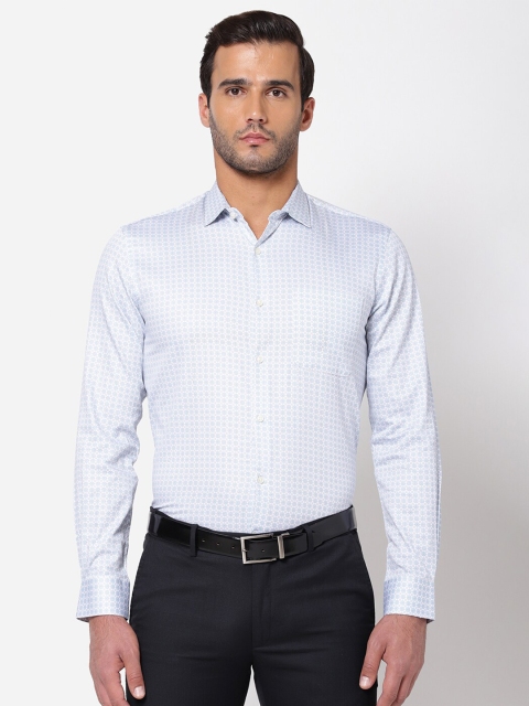 

AD By Arvind Men Blue Printed Formal Shirt