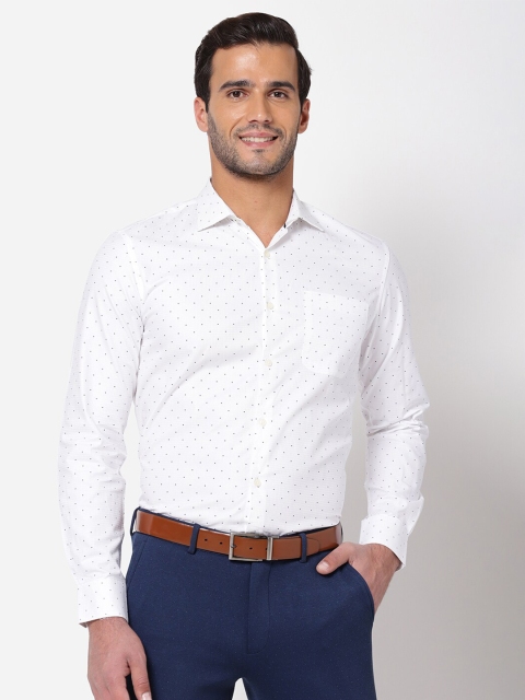 

AD By Arvind Men White Printed Formal Shirt