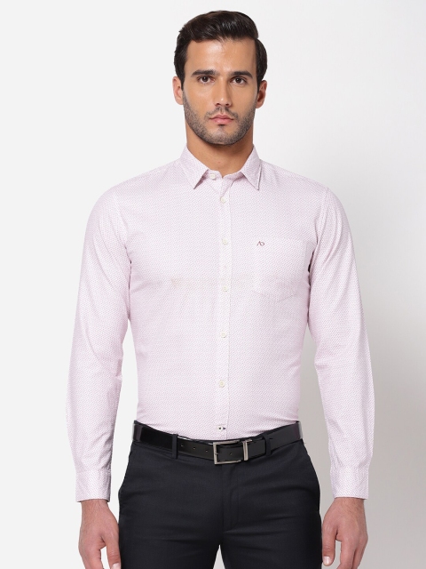 

AD By Arvind Men White Printed Pure Cotton Formal Shirt