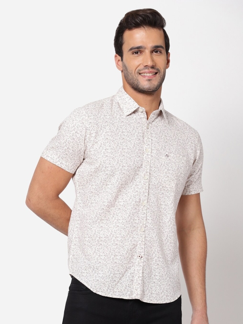 

AD By Arvind Men Beige Printed Regular Fit Casual Shirt