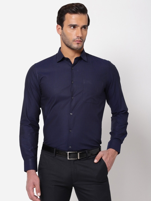 

AD By Arvind Men Navy Blue Casual Shirt