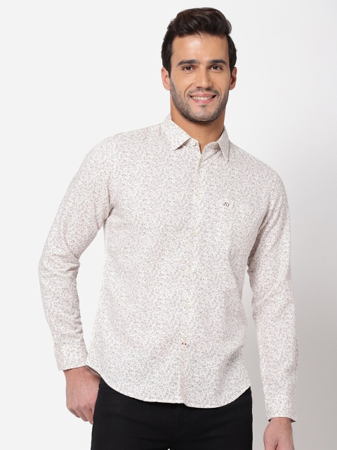 

AD By Arvind Men Beige Printed Casual Shirt
