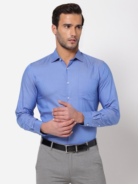 

AD By Arvind Men Blue Pure Cotton Formal Shirt
