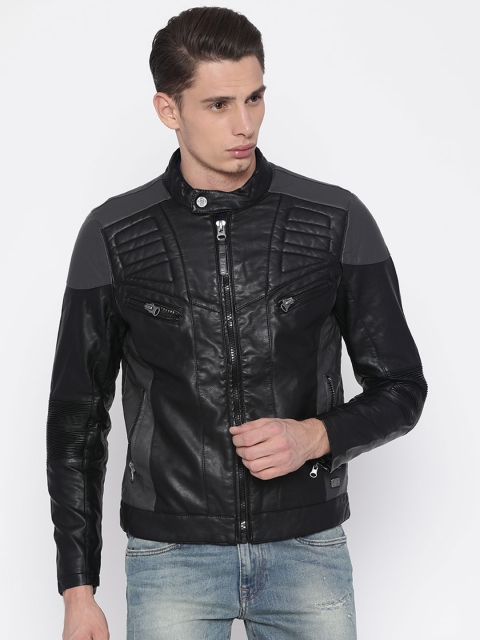 

Ed Hardy Men Black Solid Biker Jacket