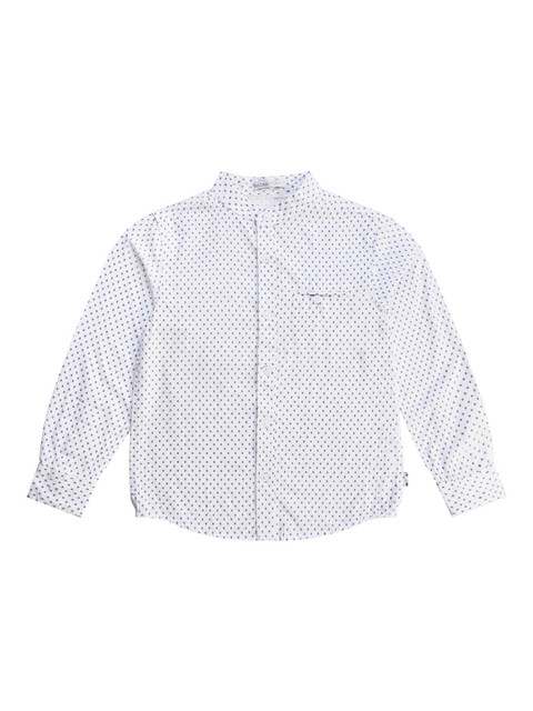 

milou Boys White Printed Casual Shirt