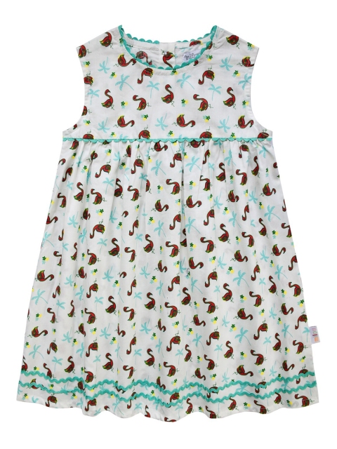

milou White & Green A-Line Dress
