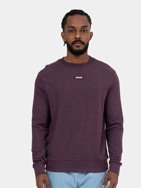 

BLUEAGE Men Purple Sweatshirt