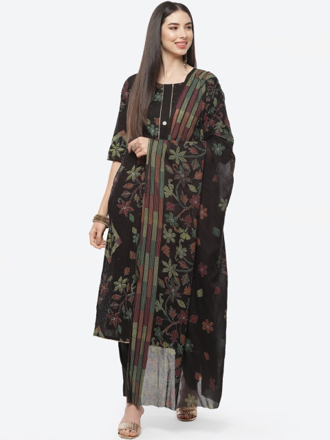 

Biba Black & Red Embellished Pure Cotton Unstitched Dress Material