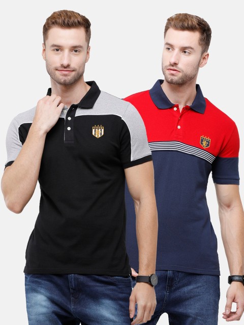 

ARDEUR Men Multicoloured 2 Polo Collar T-shirt, Multi