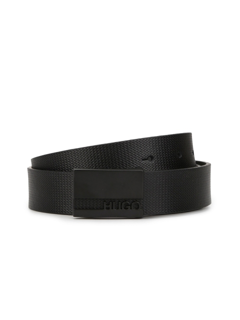 

HUGO Men Black Leather Belt