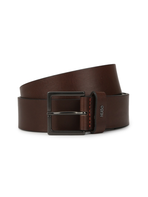 

HUGO Men Brown Leather Belt