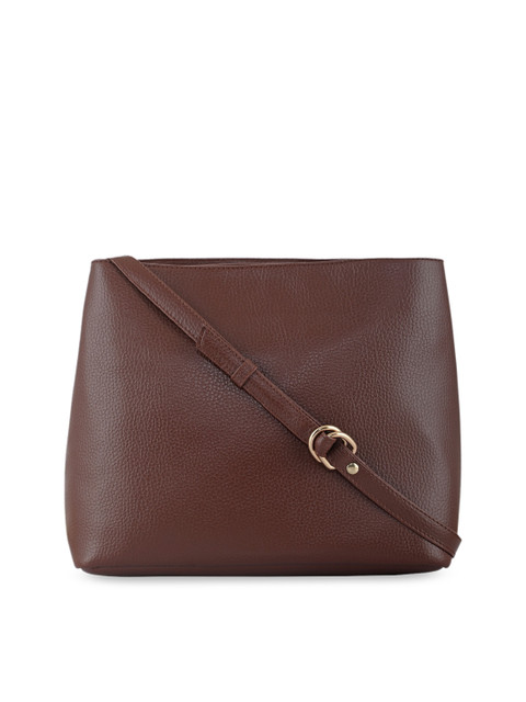 

Toteteca Brown Structured Sling Bag