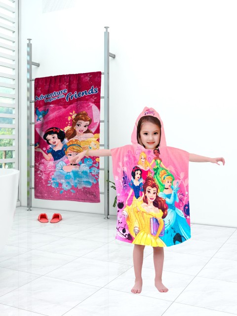 

Disney Kids Multicoloured 2 Pc Disney Princess Print Hooded & Bath Towel Set, Multi