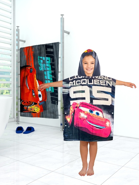 

Disney Black Kids Disney Cars Printed Bath & Hooded Towel Combo