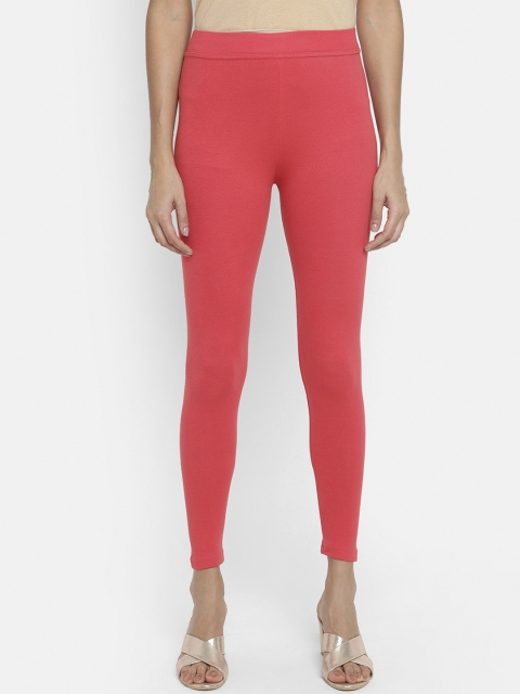 

V2 Value & Variety Women Red Solid Leggings