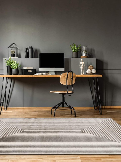 

DDecor Off-White Geometric Small Rug Carpet